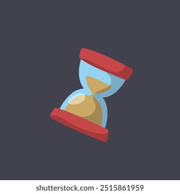 hourglass in flat vector design
