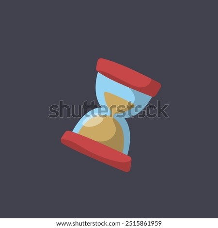 hourglass in flat vector design