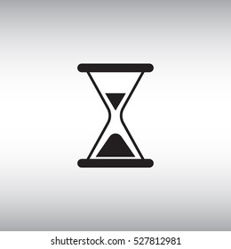 Hourglass flat vector icon. Hourglass isolated vector sign. Time measurement vector image.