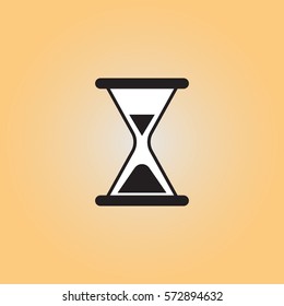 Hourglass flat vector icon. Hourglass isolated vector sign. Time measurement vector image.