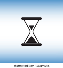 Hourglass flat vector icon. Hourglass isolated vector sign. Time measurement vector image.