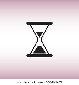 Hourglass flat vector icon. Hourglass isolated vector sign. Time measurement vector image.