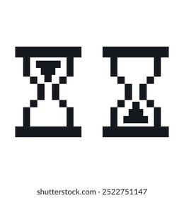 Sanduhr flache Vektorsymbole, Symbol für Websites und grafische Ressourcen.