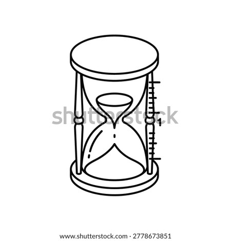 Hourglass with flowing sand symbolizing time management and urgency on a clean minimalistic background