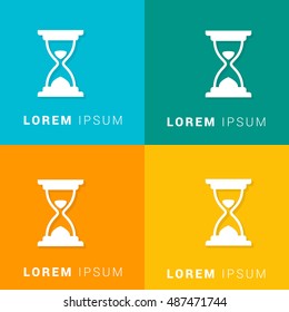 Hourglass Four Color Material Designed Icon / Logo