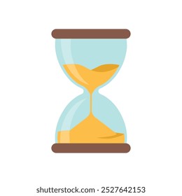 Hourglass. Glass Timer Sand Clock Timer. Business, time and deadline concept. Hourglass with sand countdown vector illustration.