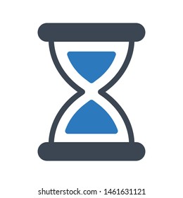 hourglass glyph colour vector icon