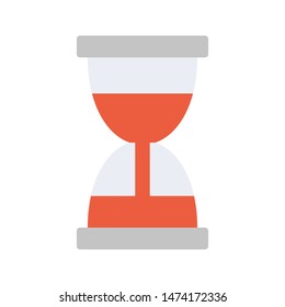hourglass glyph flat vector icon