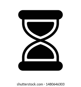 hourglass glyph flat vector icon