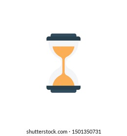 hourglass glyph flat vector icon