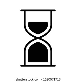 hourglass glyph flat vector icon