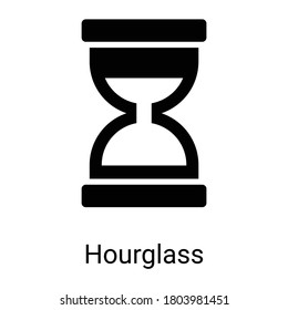 hourglass glyph icon isolated on white background