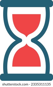 Hourglass Glyph Two Color Icon For Personal And Commercial Use.
