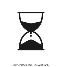 Hourglass glyph vector icon isolated. Hourglass stock vector icon for web, mobile app and ui design
