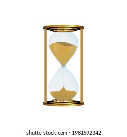 hourglass with gold frame vector graphics and illustration