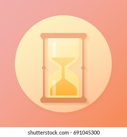 Hourglass Gradient Icon Minimal Style Vector Illustration