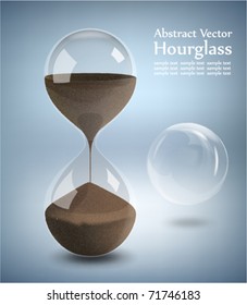 Hourglass - Grains of sand falling down