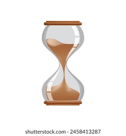 hourglass graphic vector illustration. time indicator from sand
