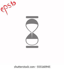 Hourglass grey icon.