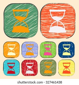Hourglass icon.