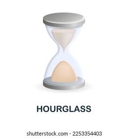 Hourglass icon. 3d illustration from measurement collection. Creative Hourglass 3d icon for web design, templates, infographics and more