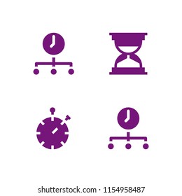 hourglass icon. 4 hourglass set with time vector icons for web and mobile app
