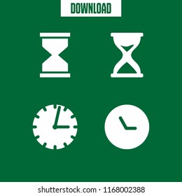 hourglass icon. 4 hourglass vector set. hour glass, sand clock and time icons for web and design about hourglass theme