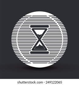 Hourglass icon. Alarm clock icon. Flat design style. Made vector illustration