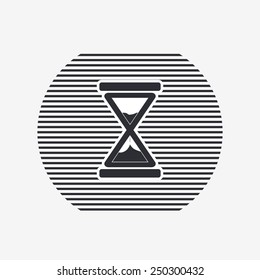 Hourglass icon. Alarm clock icon. Flat design style. Made vector illustration