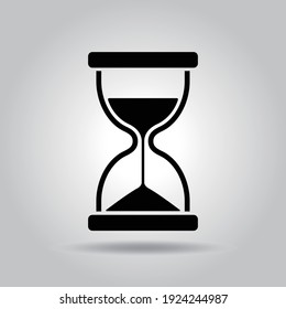 Hourglass icon with background (Monochrome)