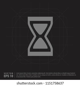 Hourglass Icon - Black Creative Background - Free vector icon