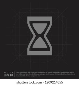 hourglass Icon - Black Creative Background - Free vector icon