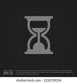hourglass Icon - Black Creative Background - Free vector icon