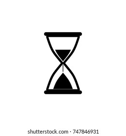 Hourglass icon , black sign design.