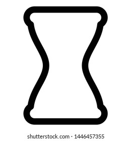 Hourglass  icon black vector  illustration 
