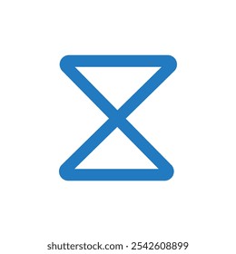 Hourglass icon black and white vector sign