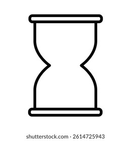 Hourglass icon black and white vector sign