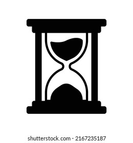 Hourglass icon in bold style
