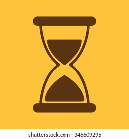 The hourglass icon. Chronometer and timer, clock symbol. Flat Vector illustration