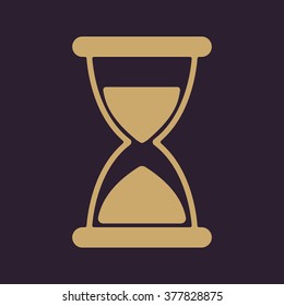The hourglass icon. Chronometer and timer, clock symbol. Flat Vector illustration