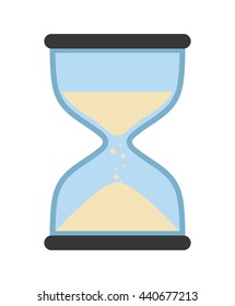 Hourglass icon. Clock design. vector graphic