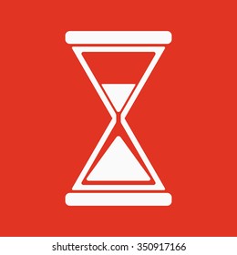 The hourglass icon. Clock symbol. Flat Vector illustration