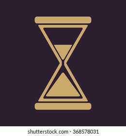 The hourglass icon. Clock symbol. Flat Vector illustration