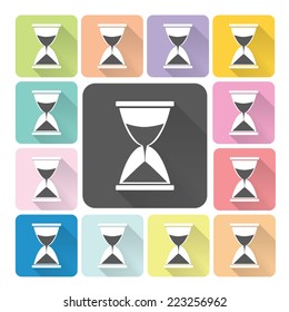 Hourglass Icon color set vector illustration.