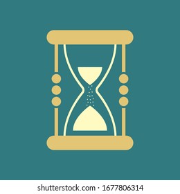 Hourglass icon. Concept symbol of time, business, design. Vector illustration
