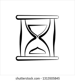 Hourglass Icon, Design Vector Art Illustration