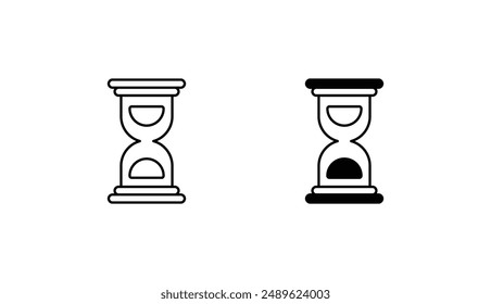Hourglass icon design with white background stock illustration