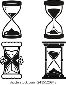 hourglass icon. element for design