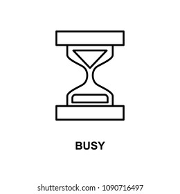 hourglass icon. Element of simple web icon with name for mobile concept and web apps. Thin line hourglass icon can be used for web and mobile on white background