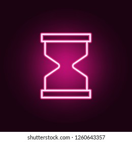 hourglass icon. Elements of web in neon style icons. Simple icon for websites, web design, mobile app, info graphics